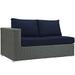 Modway Sojourn Patio Left Arm Loveseat in Canvas Navy
