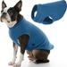 Gooby Stretch Fleece Vest - Steel Blue X-Large - Warm Pullover Stretchable Soft Fleece For Dogs with Multiple Colors and Sizes Indoor and Outdoor Use