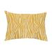 Simply Daisy 14 x 20 Wood Stripe Gold Decorative Abstract Outdoor Throw Pillow
