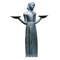 Potina Outdoor Garden Sculpture - Savannah s Bird Girl 24-inch Statue Without Pedestal