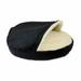 Snoozer Luxury Cozy Cave Dog Bed Large Black Microsuede Hooded Nesting Dog Bed