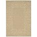 SAFAVIEH Courtyard Chole Floral Bordered Indoor/Outdoor Area Rug 5 3 x 7 7 Dark Beige/Beige