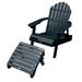 Highwood 2pc Hamilton Folding & Reclining Adirondack Set with 1 Folding Ottoman