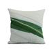 Simply Daisy 18 x 18 Boat Bow Wood Geometric Print Outdoor Pillow Green