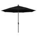 California Umbrella GSCU118302-5408-DWV 11 ft. Aluminum Market Umbrella Collar Tilt Double Vents - Matted Black - Sunbrella - Black