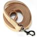 logical leather 6 foot dog leash - best for training - water resistant heavy full grain leather lead - tan