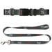 UNLV 3/4 inch x 6ft Dog Leash and 3/4 inch Medium Collar Set Carbon Fiber Gray