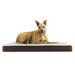 FurHaven Pet Products Faux Sheepskin & Suede Memory Foam Deluxe Pet Bed for Dogs & Cats - Espresso Large