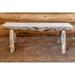 Montana Collection Half Log Bench Clear Lacquer Finish 4 Foot