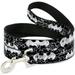 DC Comics Pet Leash Dog Leash Batman Outlines Black White 4 Feet Long 1.0 Inch Wide