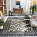 SAFAVIEH Veranda Magna Southwestern Indoor/Outdoor Runner Rug 2 3 x 12 Ivory/Charcoal