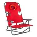 Ostrich On-Your-Back Outdoor Reclining Beach Pool Camping Chair Red