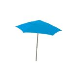 Fiberbuilt Home 7.5 ft. Hex Beach Umbrella 6 Rib Push Up Natural Oak with Pacific Blue Spun Poly Canopy