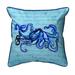 Betsy Drake HJ534 18 x 18 in. Blue Script Octopus Large Indoor & Outdoor Pillow