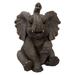 Hi-Line Gift Ltd. Elephant Baby Sitting with Trunk Up Statue