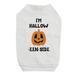 Hollow Inside Pumpkin White Pet Shirt for Small Dogs