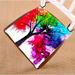 GCKG Autumn Tree Art Colorful Rainbow Tree Chair Pad Seat Cushion Chair Cushion Floor Cushion with Breathable Memory Inner Cushion and Ties Two Sides Printing 16x16 inches