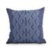 Simply Daisy 18 x 18 Dotted Focus Blue Geometric Print Decorative Outdoor Throw Pillow