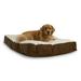 Happy Hounds Buster Sherpa Rectangle Pillow Style Dog Bed Latte Large (48 x 36 in.)