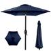 Best Choice Products 7.5ft Heavy-Duty Outdoor Market Patio Umbrella w/ Push Button Tilt Easy Crank Navy Blue