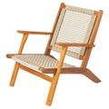 Balkene Home 62773 Vega 24 Wide Wood Framed Acacia Lounge Chair - Acacia