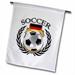 3dRose Germany Soccer Ball with Fan Crest Polyester 2 3 x 1 6 Garden Flag