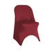 Your Chair Covers - Spandex Folding Chair Cover Burgundy for Wedding Party Birthday Patio etc.