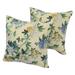 Blaziing Needles 17-inch Outdoor Spun Polyester Throw Pillows (Set of 2) - Blossom Crme