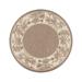 Couristan Recife Island Retreat Area Rug 7 6 Round Beige-Natural