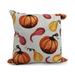 Simply Daisy 16 x 16 Gourds Galore Cream Fall Print Outdoor Decorative Throw Pillow