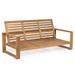 Ash & Ember Grade A Teak 83in Havana Patio Bench Seats 3 Comfortably Oversized Patio Lounge Chair for Deck Porch or Backyard Indoor Outdoor Use Weather Resistant