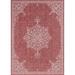 Unique Loom Antique Indoor/Outdoor Traditional Rug Rust Red/Gray 7 1 x 10 Rectangle Medallion Traditional Perfect For Patio Deck Garage Entryway