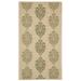 SAFAVIEH Courtyard Jenny Geometric Medallion Indoor/Outdoor Area Rug 2 7 x 5 Natural/Olive