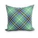 Simply Daisy 18 x 18 Mad for Plaid Navy Blue Holiday Print Decorative Outdoor Throw Pillow