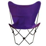 Algoma Net Company Butterfly Chair and Cover Combination with Black Frame - Purple