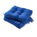 Marine Blue 20 in. Square Outdoor Tufted Seat Cushion (set of 2) by Greendale Home Fashions