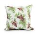 Simply Daisy 20 x 20 Greenery Off White Holiday Print Decorative Outdoor Throw Pillow