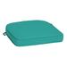 Arden Selections ProFoam EverTru Acrylic 19 x 20 x 3.5 Inch Rounded Back Outdoor Dining Cushion Aqua