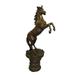 Horse on a Rock Fountain Bronze Statue - Size: 20 L x 18 W x 56 H.