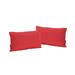 GDF Studio Coronado Outdoor Water Resistant Rectangular Throw Pillow Set of 2 Red