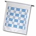 3dRose The flag and Coat of Arms of Greece in a Greek patriotic pattern - Garden Flag 12 by 18-inch