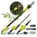 Sun Joe 24V Cordless 3-in-1 Hedge Trimmer + Pole Saw + Leaf Blower 2.0-Ah Battery & Charger