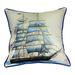Betsy Drake Whaling Ship Large Indoor/Outdoor Pillow 18x18