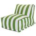 Majestic Home Goods Indoor Outdoor Sage Vertical Stripe Chair Lounger Bean Bag 36 in L x 27 in W x 24 in H