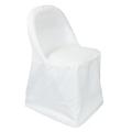 Your Chair Covers - Polyester Folding Chair Cover White for Wedding Party Birthday Patio etc.