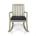 Noble House Montrose Modern Acacia Wood Patio Rocking Chair in Gray