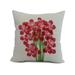 Simply Daisy 16 x 16 Florpalida Floral Print Outdoor Pillow Red
