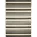 SAFAVIEH Courtyard Caroline Striped Indoor/Outdoor Area Rug 6 7 x 9 6 Black/Bone