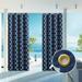Pro Space Outdoor Curtain Waterproof Privacy Indoor Panel UV Protection Top and Bottom Grommets Drape for Porch Gazebo Deck 50 x120 Dark Blue