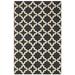 Modern Contemporary Urban Living Lounge Room Indoor and Outdoor Area Rug Runner Floor Carpet Moroccan Style Fabric Multi Black